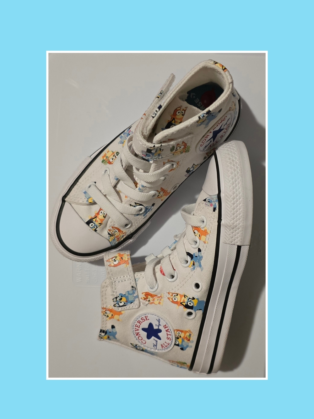 Bluey Converse High-Top Sneakers  Size 11 Youth